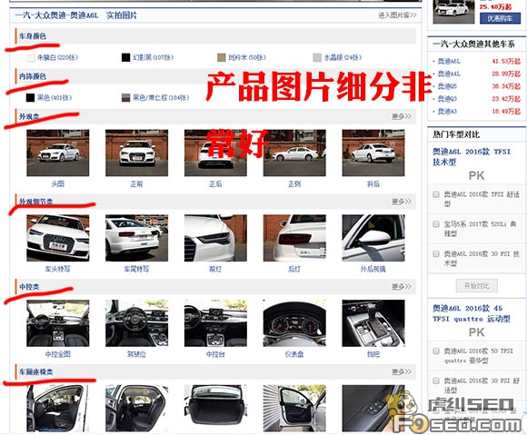 汽车之家汽车内页SEO分析
