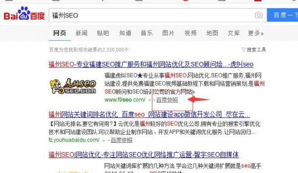 福州SEO百度快照截图